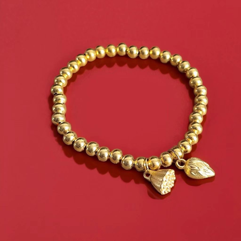 สร้อยข้อมือหวนเหลียนโป สไตล์ชาติพันธุ์เวียดนาม ออกแบบจากทรายทอง ทำด้วยโลหะผสมสำหรับผู้หญิง