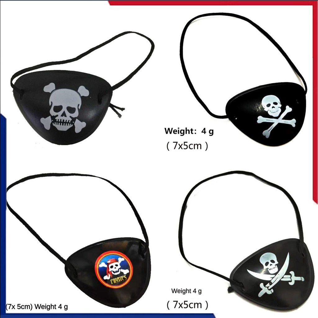 ผ้าปิดตาลายหัวกระโหลกไขว้สไตล์โจรสลัด ผ้าปิดตาลายกระดูกไขว้สไตล์โจรสลัด สำหรับงานปาร์ตี้คอสเพลย์ฮาโลวีน