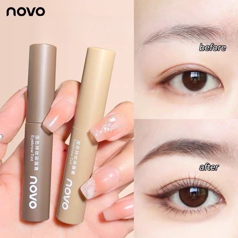 NOVO 5883 มาสคาร่าคิ้ว 3 มิติ มาสคาร่าเซทคิ้วตั้ง มาสคาร่าปัดคิ้วยาวเรียงเส้นสวยเป็นธรรมชาติ ติดทน ก