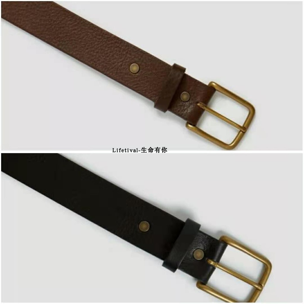 British Daigou Nigel Cabourn Stud Detail Belt หนังฟอกผักอิตาลี Made