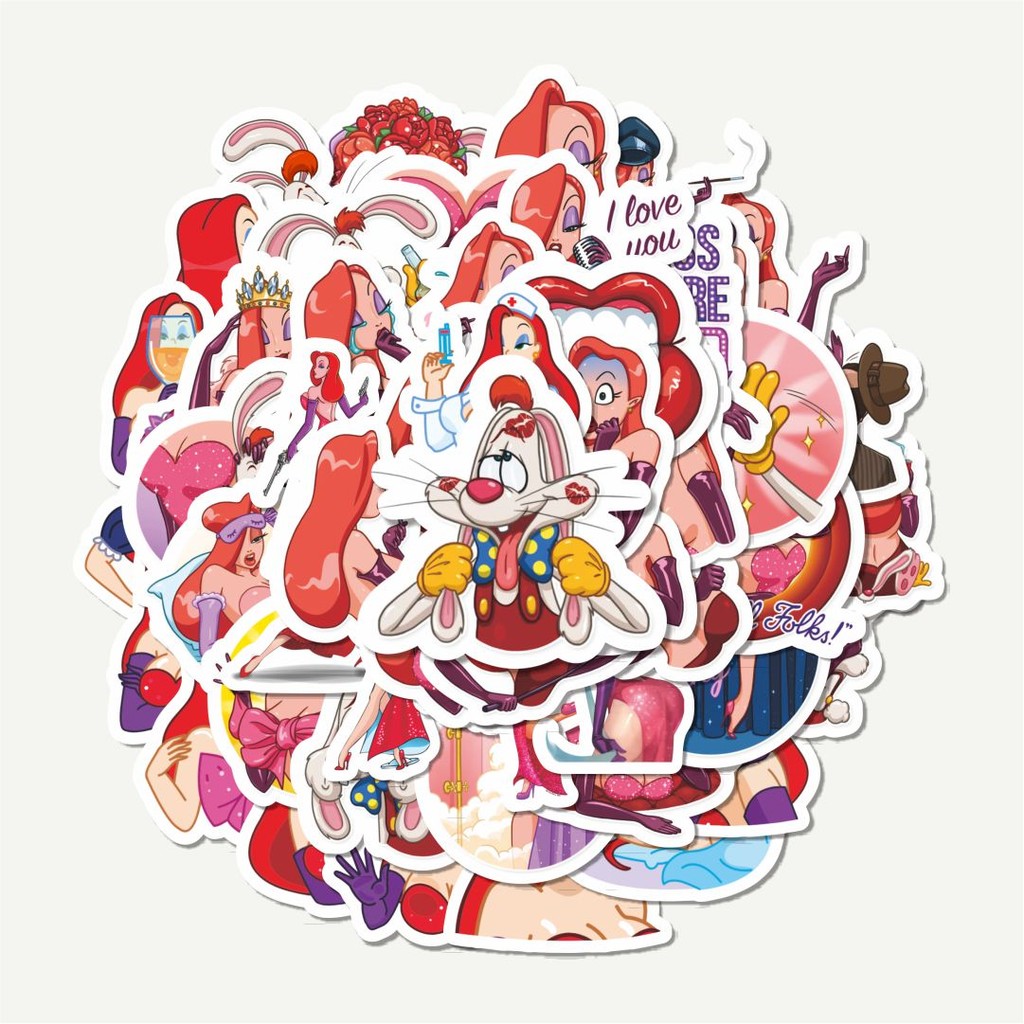 ชุดสติ๊กเกอร์ Jessica Rabbit Bunny | สติ๊กเกอร์ TUMBLR | สติ๊กเกอร์แล็ปท็อปสําหรับกระเป๋าเดินทางและห