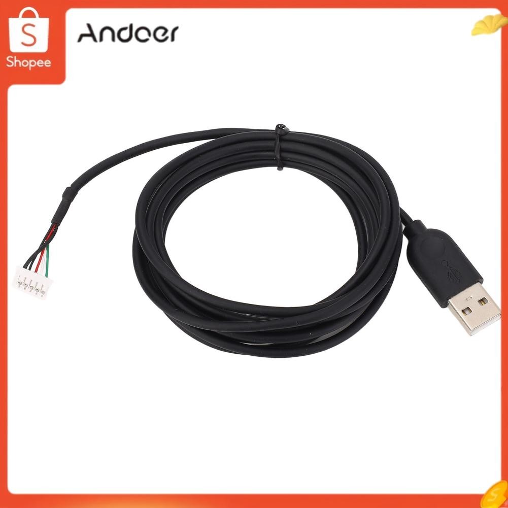Andoer การเปลี่ยนสายเคเบิลสายเมาส์ USB สำหรับการซ่อมแซมเกม MX518