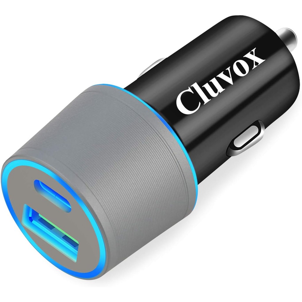 Dual USB Car Charger Adapter, Cluvox 20W Fast Charging สําหรับ iPhone 17 Pro Max/Air/16 Plus/15/14/1