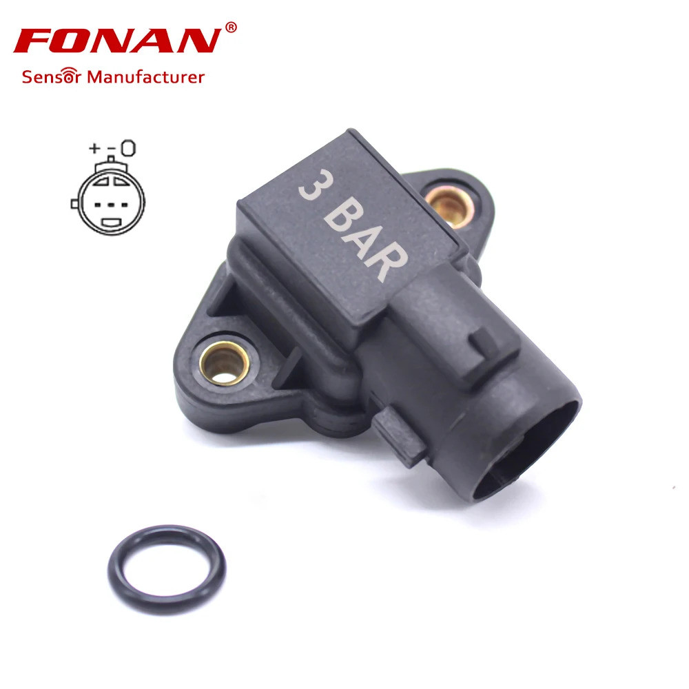 FONAN ยี่ห้อใหม่ 3 บาร์แผนที่ Turbo เซ็นเซอร์ความดันสําหรับ Honda BNH SERIES CIVIC CRX SIR B16A D16A