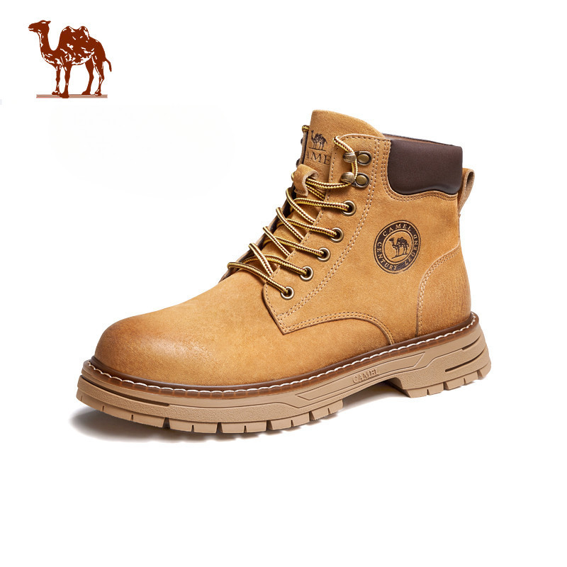 CAMEL CROWN รองเท้าเดินป่าสําหรับผู้ชายรองเท้าบูทกีฬากลางแจ้งกันลื่นกันน้ําอุ่น