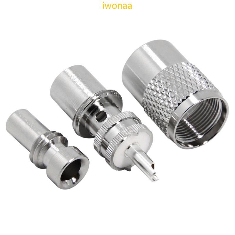 Connector UHF Male Plug PL259 Solder RG8X RG59 RG8 Cable Silver Color