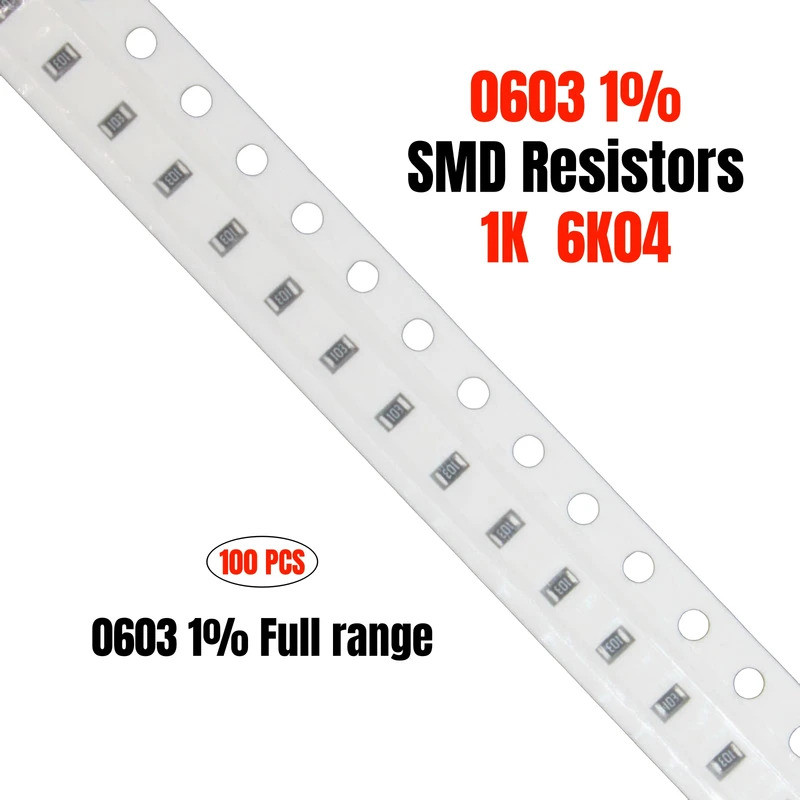 200PCS 0603 1% 1K 0603F 6K04 ตัวต้านทานชิป SMD คุณภาพสูง 1/10W