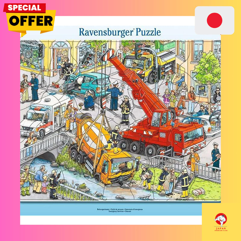 Ravensburger Puzzle 39 Pieces Emergency Vehicles 06768 8