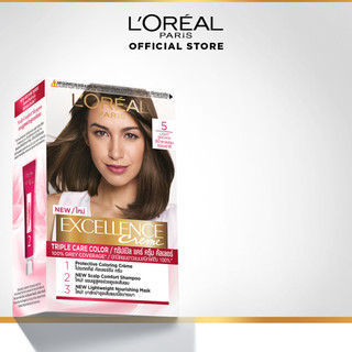 ลอรีอัล ปารีส L'Oréal Paris Excellence Crème ครีมเปลี่ยนสีผม ยาย้อมผม สีย้อมผม สีผม เฉดสีธรรมชาติ ปิดผมขาวแนบสนิท