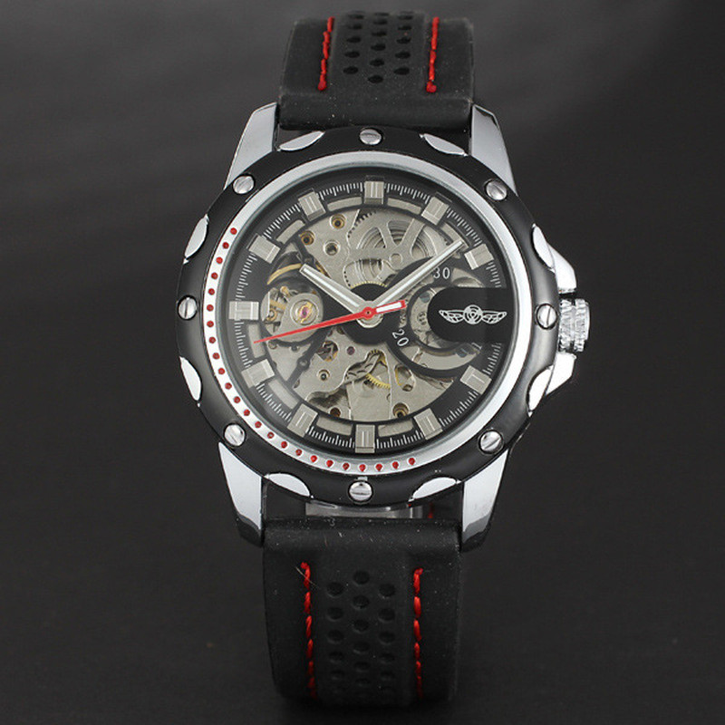 Nostalgic T-WINNER WINNER Mechanical Case Wall Watch สร้อยคอบาร์เล็บแฟชั่นเทปนาฬิกากลไก 54