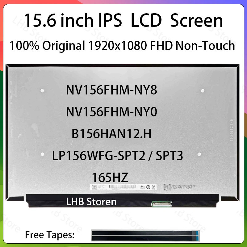หน้าจอ LCD ขนาด 15.6" 165Hz B156HAN12.H NV156FHM-NY8 LP156WFG-SPT2 สําหรับ Lenovo Legion 5-15ACH6 Le