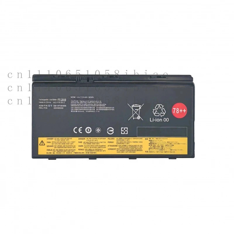 78++ 15V 96Wh ใหม่ 00HW030 01AV451 SB10F46468 แบตเตอรี่แล็ปท็อปสําหรับ Lenovo ThinkPad P70 P71 20ER0
