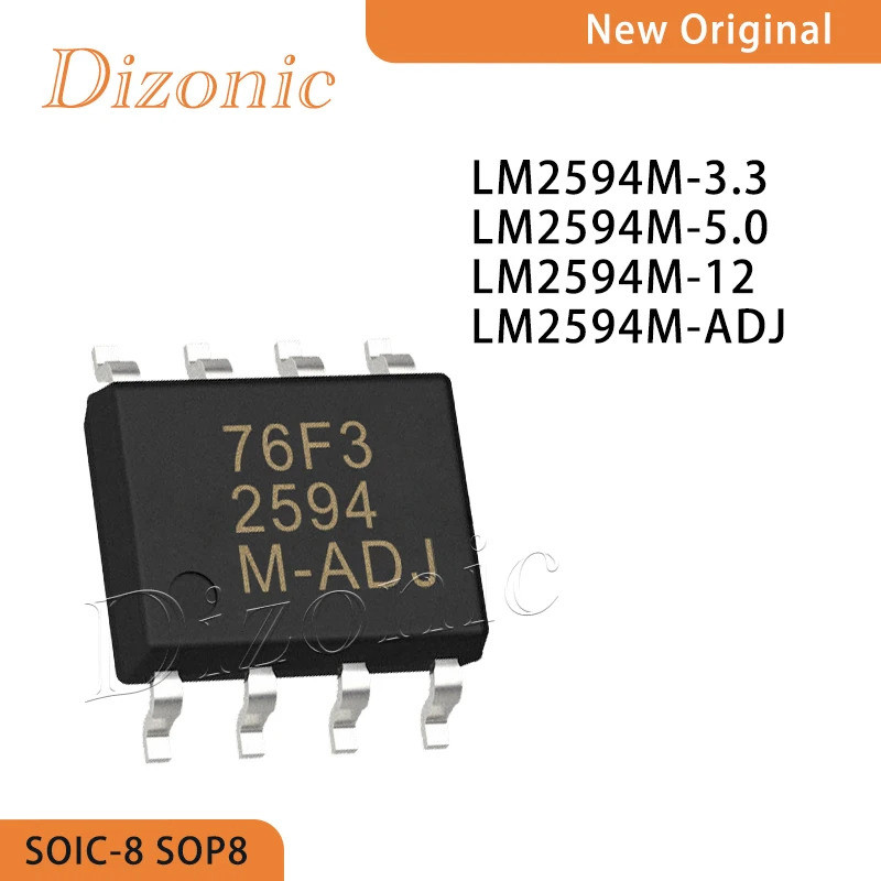 5pcs LM2594M-3.3 LM2594M-5.0 LM2594M-12 LM2594M-ADJ switching regulator ชิป SOIC-8 SOP8 ในสต็อกขายส่