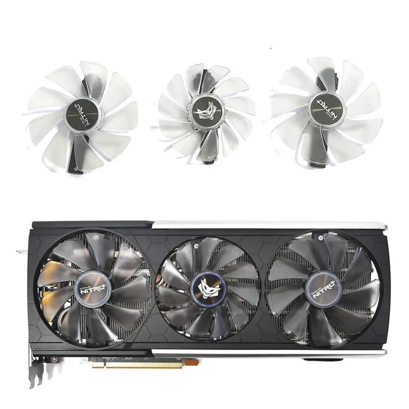 * DIY พัดลมระบายความร้อน LED สีขาว FD10015M12D FDC10H12D9-C สําหรับ Sapphire RX 5700 XT Nitro + รุ่น