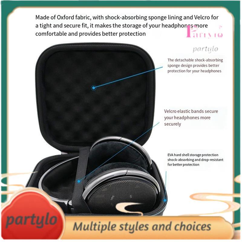 กระเป๋าเก็บหูฟังสําหรับ HD598 HD600 HD650 ชุดหูฟังกระเป๋าถือสําหรับ HD598 HD600 HD650 กระเป๋า