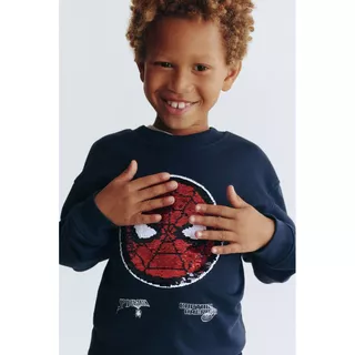 H&M(เอชแอนด์เอ็ม) เสื้อสเวตเตอร์พิมพ์ลายแบบโอเวอร์ไซส์ Boys Oversized printed sweatshirt 1117459_22