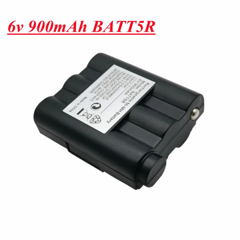 BATT5R AVP7GXT Ni-MH แบตเตอรี่ 6.0V 900 mAh แบตเตอรี่สําหรับ Midland G7, Midland G9, Midland GXT ser