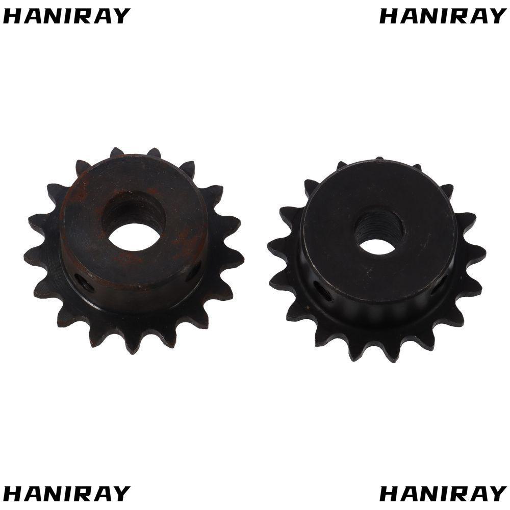 HANIRAY เฟืองโซ่, 25 โซ่สีดําออกไซด์ 17 ฟันเกียร์, แบบพกพา C45 เหล็กคาร์บอน Single Strand 1/4 "Pitch