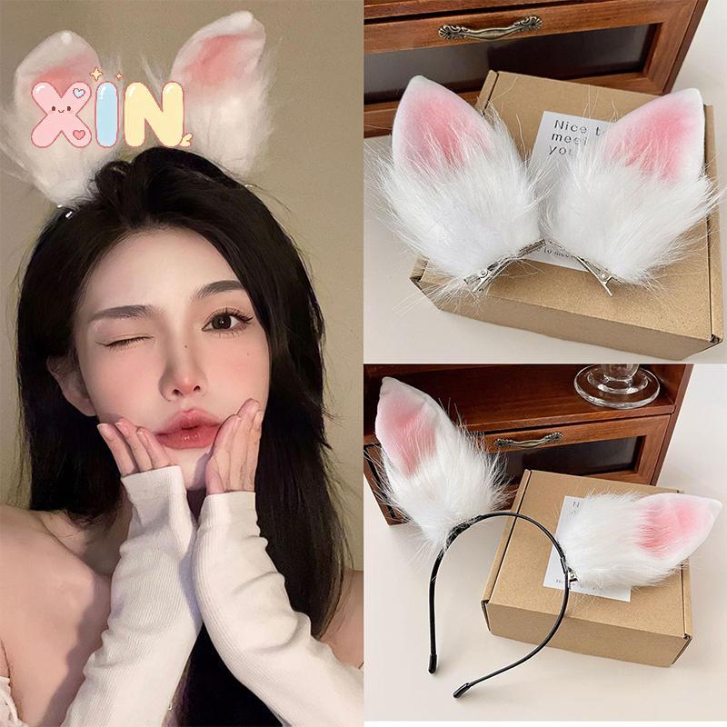 ^N^ น่ารักกระต่ายหูตุ๊กตาผม Hoop คอสเพลย์กระต่าย Plush Bunny Ears การถ่ายภาพ Props Party Supplies อุปกรณ์เสริมผม