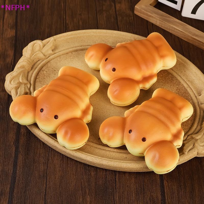 NFPH>ช้า Rising ความเครียดบรรเทา Toast ของเล่น Soft Squeezable ขนมปัง Sensory Fidget ของเล่นสําหรับ Home Office โต๊ะ Fidget ใหม่