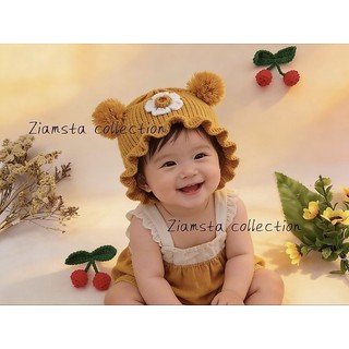 Topi pompom bunga viral 2024#Kupluk anak perempuan#Kupluk bayi