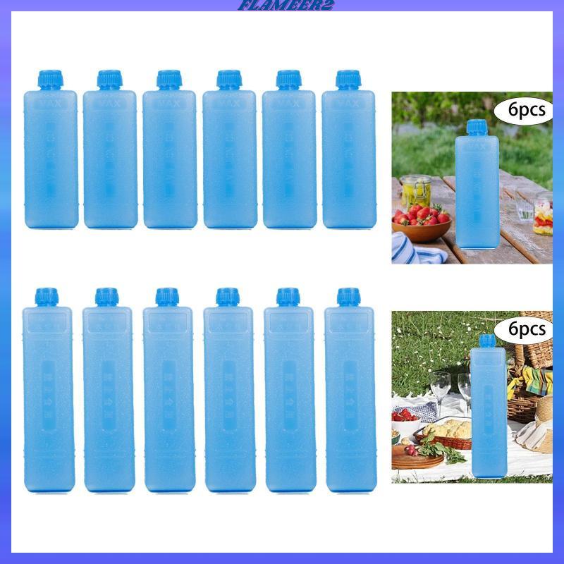 [Flameer2] 6 ชิ้น Ice Blocks Cooling Ice Packs Ice Brick Packs Portable Freezer Packs ทนทาน PE วัสดุ