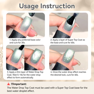 【Local】BORN PRETTY Water Drop Top Coatเจลเล็บClear 3Dหยดน้ําฤดูใบไม้ผลิฤดูร้อนการออกแบบวานิชFunctionalเจลสําหรับUV LEDเล็บ