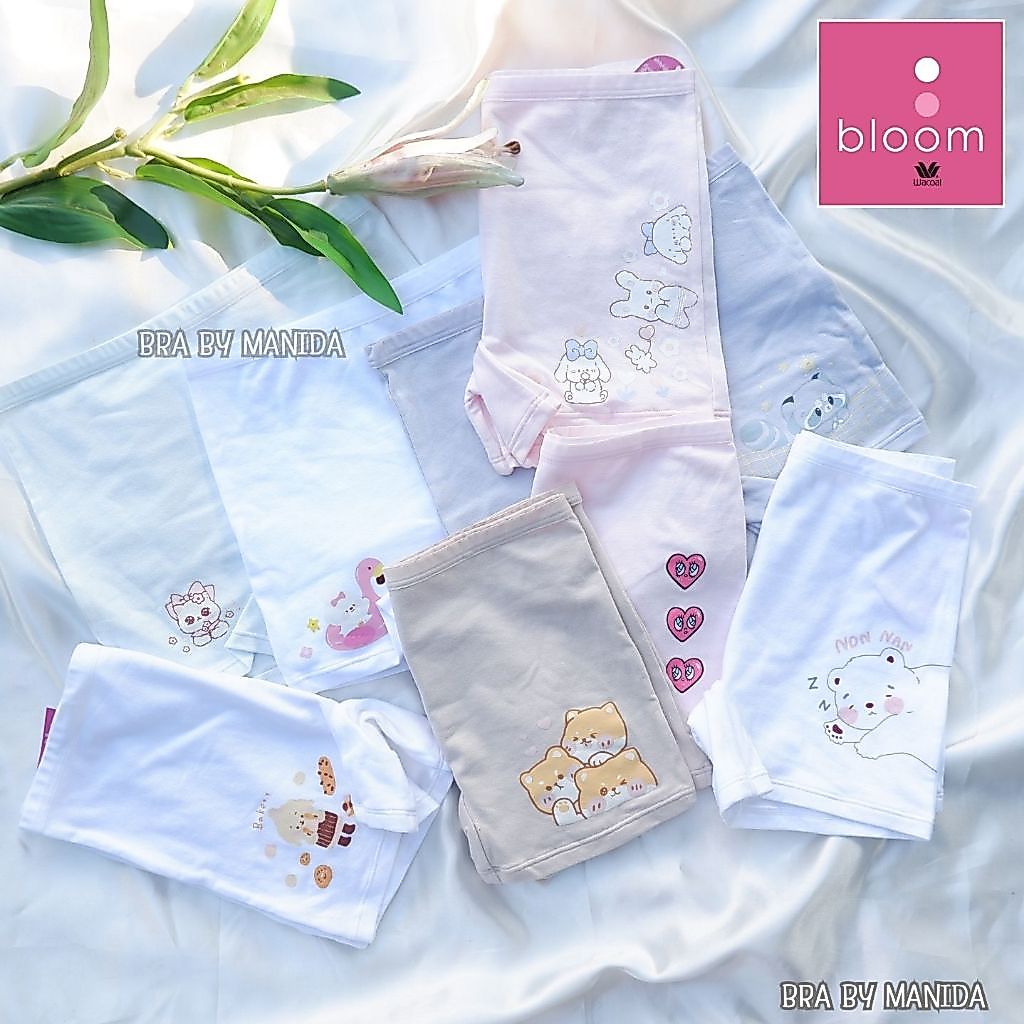 Wacoal Bloom กางเกงใน HOT PANTS ขาสั้นกันโป๊ เนื้อผ้า Cotton ผสม Elastane ใส่กระชับสบาย ระบายอากาศได้ดี