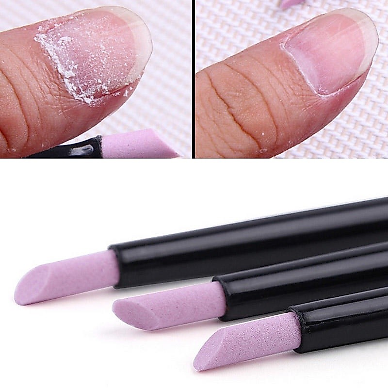 3/5pcs แบบพกพาควอตซ์บดปากกาเล็บหนังกำพร้ากรรไกรน้ำยาขจัดผิวที่ตายแล้วเล็บเล็บติดไฟล์เล็บอุปกรณ์เสริมเครื่องมือ