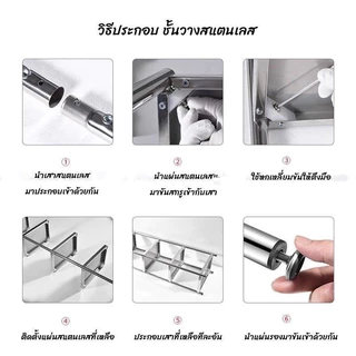 PERDKPAPAชั้นวางสแตนเลส ชั้นวางของ ชั้นสแตนเลส รับน้ำหนักได้ดี 3/4ชั้น ปรับระดับได้ มีหลายขนา ใช้ได้ทั้งในบ้านและร้านอาห