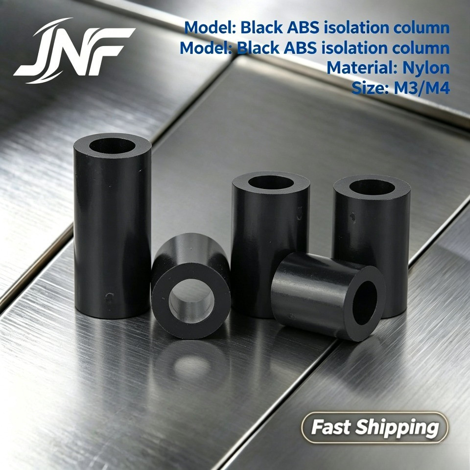 ตัวยึดฉนวนไนลอน ABS สีดำ M3/M4 คอลัมน์เว้นระยะ แผ่นพีซี 【JNF-MC】