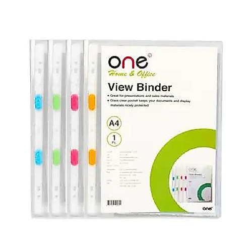 แฟ้มโชว์เอกสาร A4 ใส (10ซอง/เล่ม) ONE