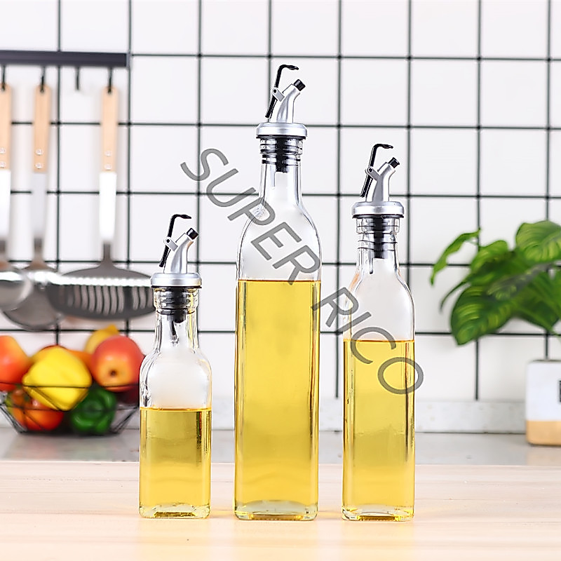 พร้อมจัดส่ง ขวดใส่ซอสปรุงรส สำหรับใส่น้ำมัน แก้ว Condiment bottles