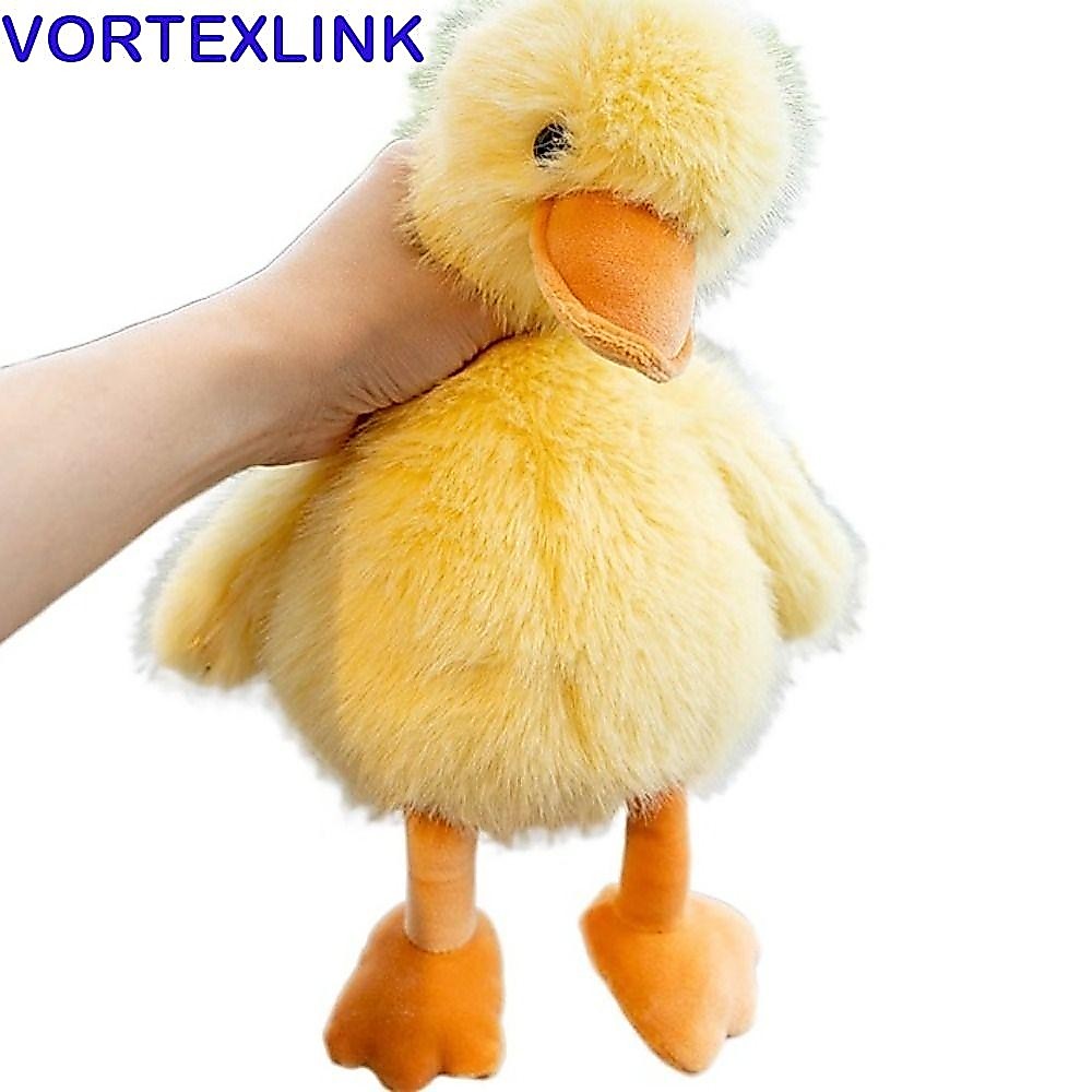 ตุ๊กตาเป็ดสีเหลืองห่านผมยาว ตุ๊กตาสัตว์เหมือนจริง หมอนนุ่ม นอนการ์ตูน ของขวัญวัน
