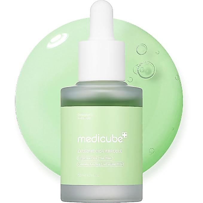 Medicube Exosome Cica Tea Tree Ampoule สําหรับผิวแพ้ง่ายพร้อม Centella 30ml