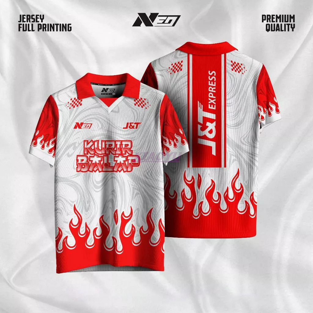 J&T Express Sublimation Red Shirt/A-Bu J&T Red Microfiber Plus Size/J&T Shirt