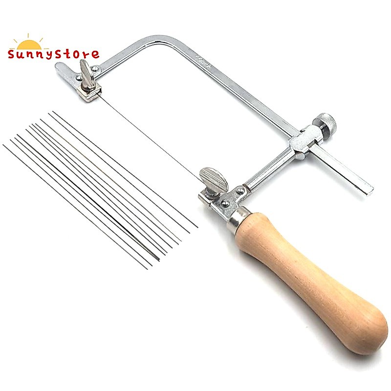 ☀ส่งปกติ☀Professional ปรับโบว์ไม้ Handle ของเครื่องประดับเครื่องมือ Jewelers Saw Frame