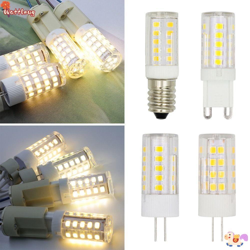 WATTLEUG หลอดไฟ LED ข้าวโพด ไฟ LED G4 G9 E14 เทียนโคมระย้า