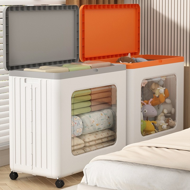 🚀 NeatBox กล่องเก็บของ กล่องพลาสติกพับได้ ฝาพับ ช่องใส โปร่งใส จุใหญ่ รับน้ำหนักดี