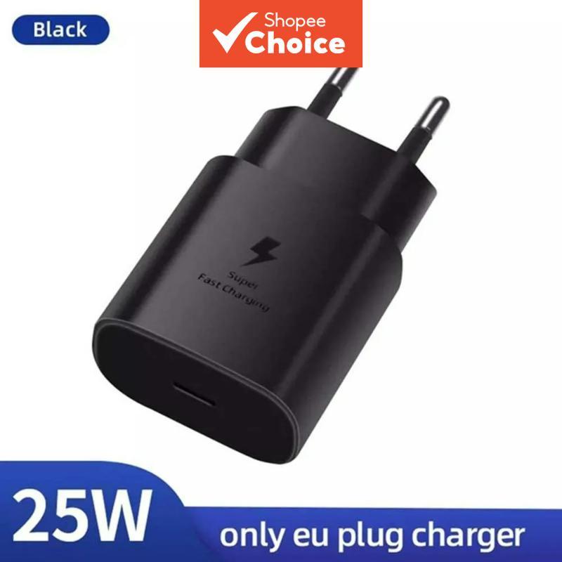 PD 25W Fast Charger ประเภท C อะแดปเตอร์ EU ปลั๊กสําหรับ Samsung Galaxy S25 S23 Ultra