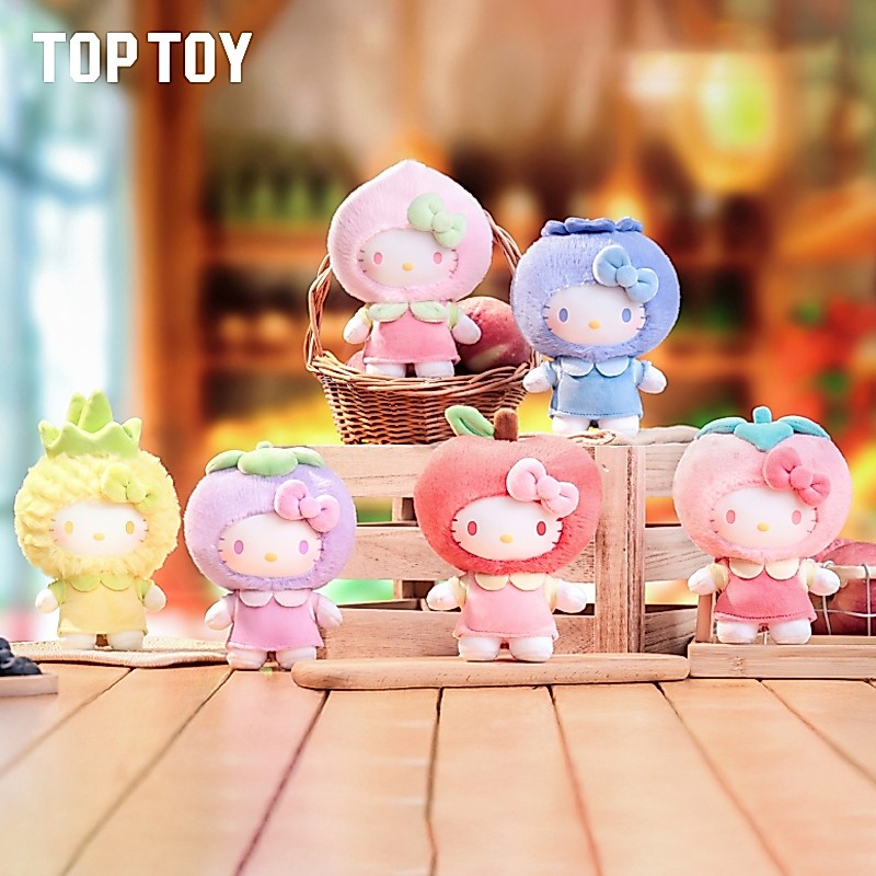 TOPTOY x Hello Kitty Fruity Paradise Series Plush Pendant Blind Box ของขวัญน่ารัก ฟิกเกอร์การ์ตูน กล่องสุ่มเซอร์ไพรส