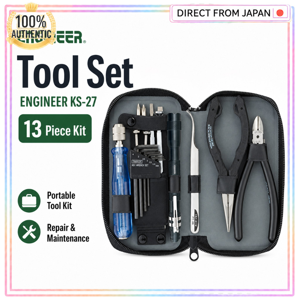 ENGINEER KS-27 My Kit 13 Piece Tool Set Portable Repair Tool Kit