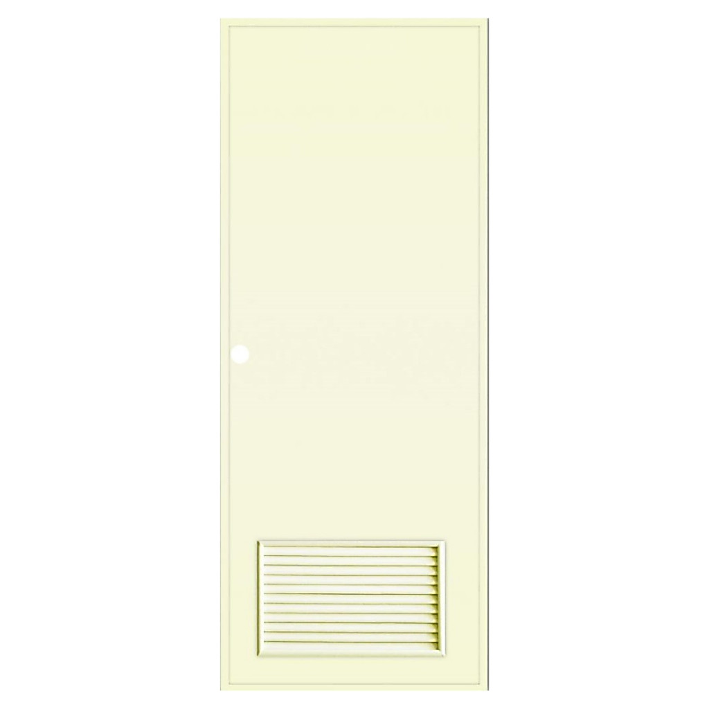 ประตู PVC POLY TIMBER U2 เกล็ด1/4 เจาะ70x200ซม. สีครีม