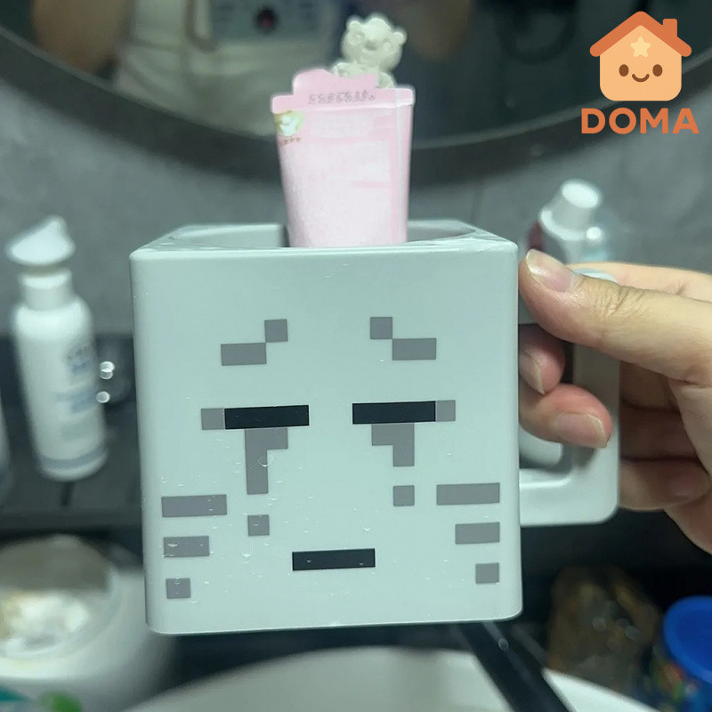 รับประกันของแท้ MC Game Same Style Creeper Water Cup Cartoon Minecraft Children Water Cup Game Perip