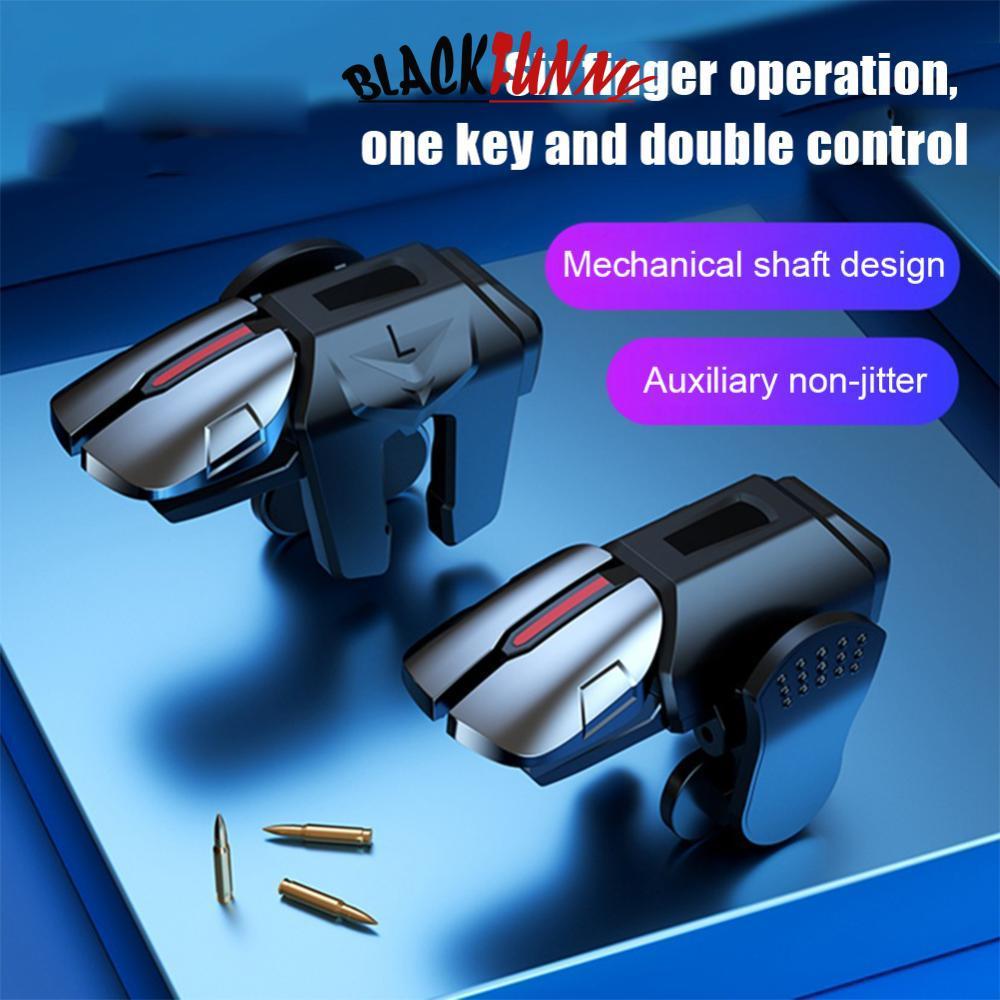 BLACKFUNNY สําหรับ Pubg เกมคอนโทรลเลอร์โทรศัพท์มือถือ Gamepad จอยสติ๊กมือถือ Trigger Aim ยิง L1 R1 ป