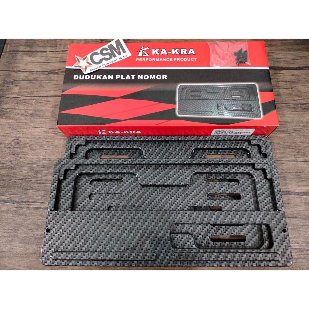 ≡รองเท้าผ้าใบ͡oo [คุณภาพดีที่สุด] PAIR OF CARBON LOCATION PLATE HOLDERS FOR ALL MOTORCYCLES/FRAME/CO