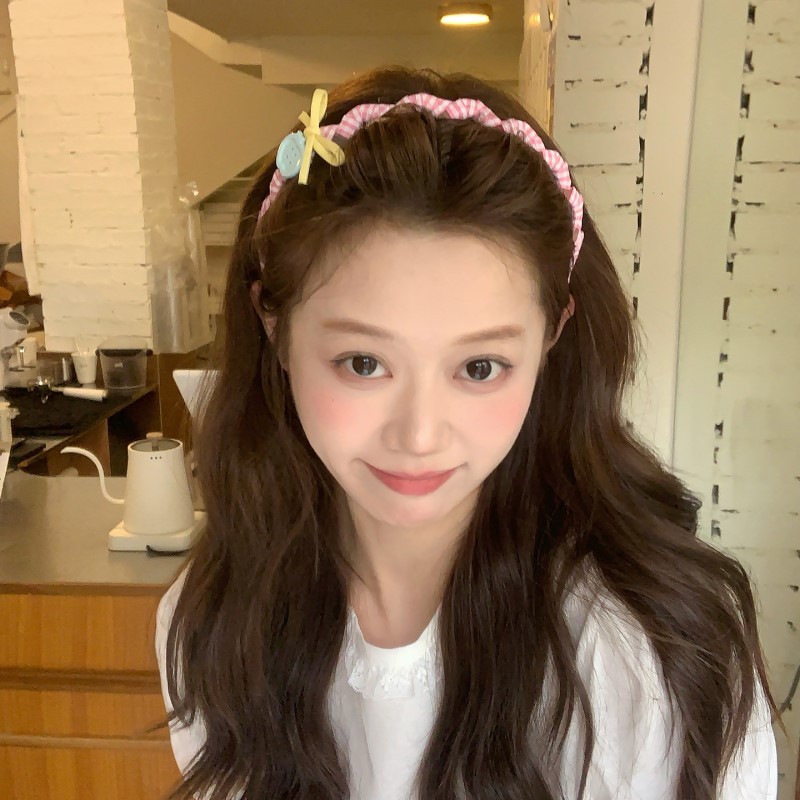 ตัวปักโบว์ผมลายดอกไม้สดใสสไตล์เกาหลีสำหรับเด็กหญิงและนักเรียน - รูปที่ 6