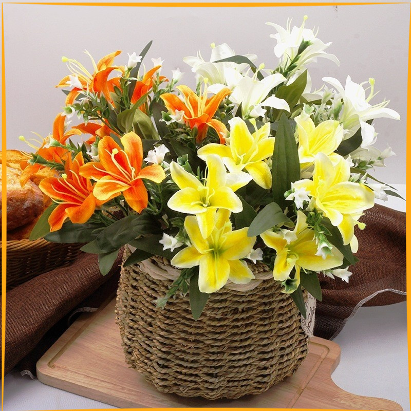 ​สินค้าใหม่ดอกไม้ประดิษฐ์ดอกบัว ล้างน้ำได้ ตกแต่งโต๊ะอาหาร สไตล์สแกนดิเนเวียน​