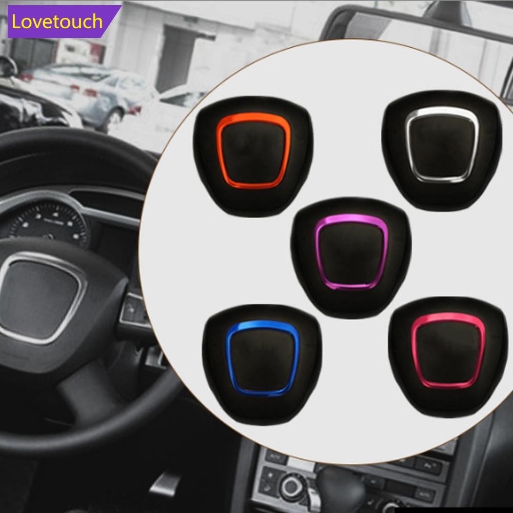 LOVETOUCH ภายในรถพวงมาลัยศูนย์โลโก้ครอบคลุมสติกเกอร์ Trim จัดแต่งทรงผมสําหรับ Audi A1 A3 A4L/A6L/Q3/