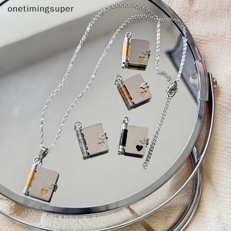 สร้อยคอนาฬิกาหนังสือรัก สแตนเลส สำหรับผู้หญิง OTP